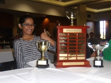 Kashish and all of her trophies!